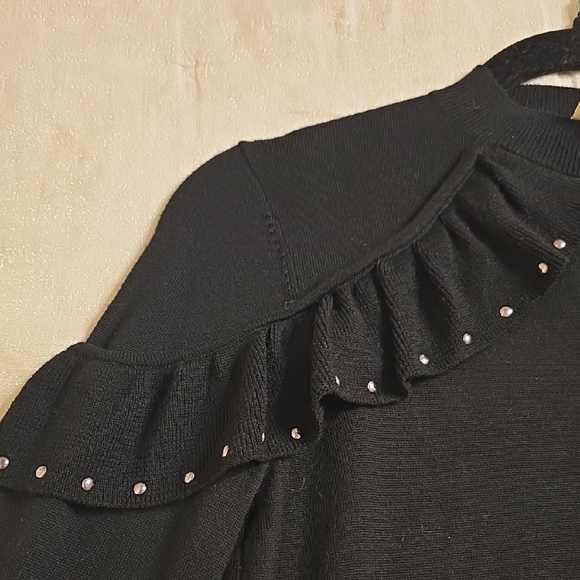 kate Spade Wool Black Ruffled  Sweater - Picture 7 of 13